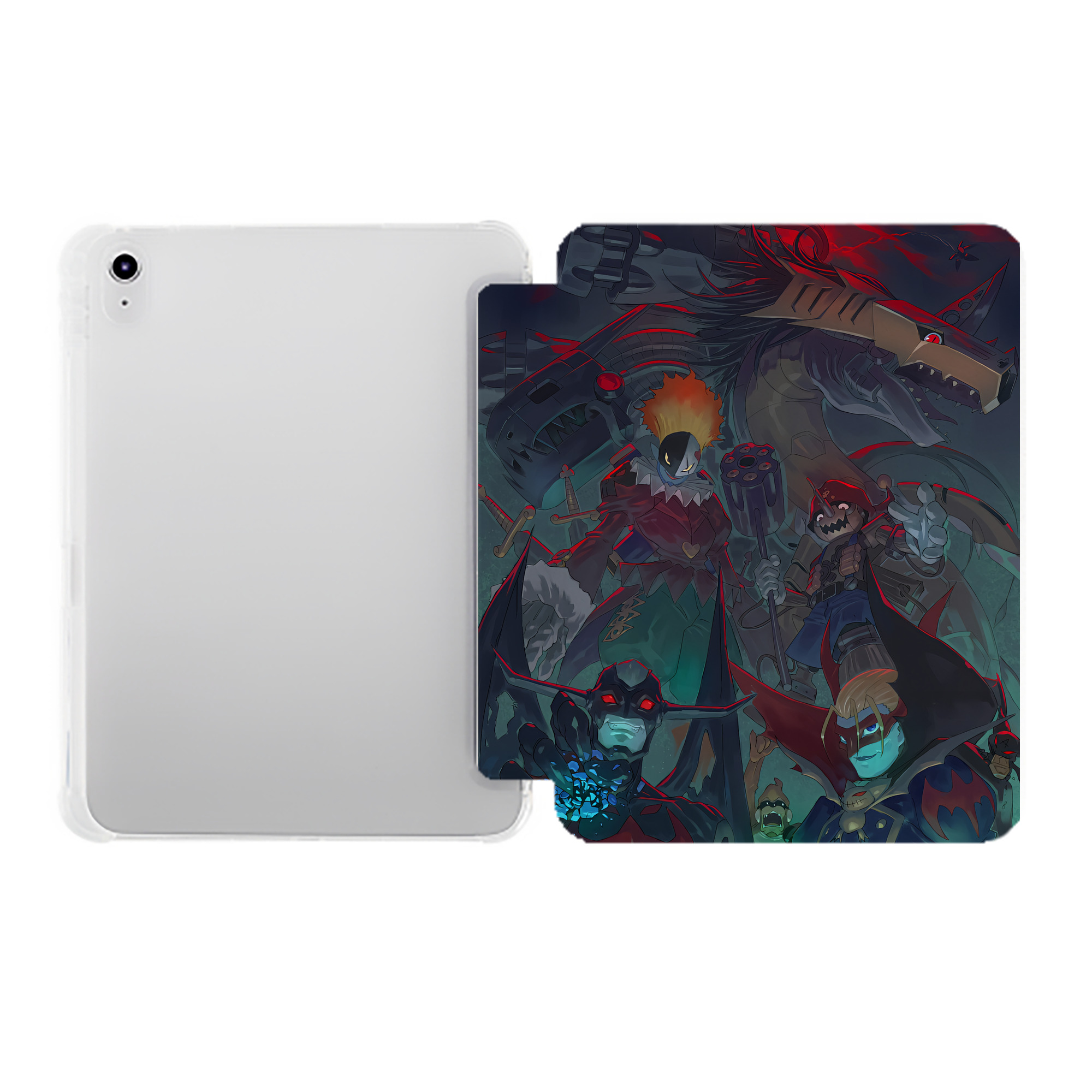 （画像用） Digimon デジタルモンスター/デジモン IPad ケース ペン収納付き 三つ折りスタンド PUレザー×シリコン 対応機種9.5/10.5/10.9インチ